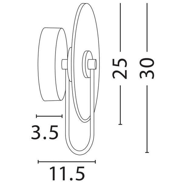 Kinkiet ścienny SAIPINA LE44623 LED 6W 3000K okrąg marmurowy biały złoty