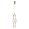 Kulista lampa wisząca Eris PND-98374-28W-GD Italux LED 28W 3000K złoty biały