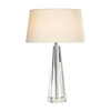 Stołowa lampa Cyprus CYP4208 Dar Lighting do salonu tkanina szkło kryształ biały