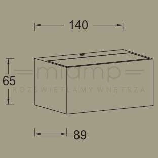 Kinkiet LAMPA ścienna GEMINI 5189113118 Lutec prostokątna OPRAWA metalowa LED 10W 3000K ogrodowa IP54 szara