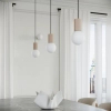 Okrągła lampa wisząca HALO SL.1744 szklana kulista kaszmirowa