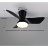 Sufitowy lampowentylator RANDERS R64412132 LED 20W 2700-6000K czarny