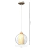 Skandynawska lampa wisząca TELA MLP7955 do kuchni biała drewniana