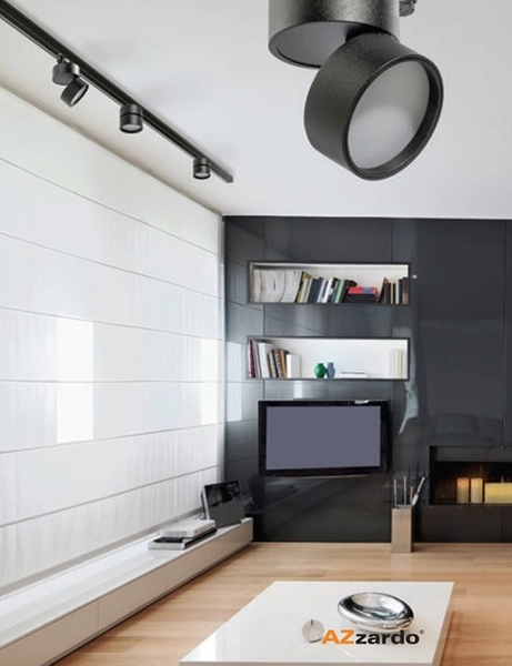 Czarna lampa Mona LED 12W do 3-fazowego systemu szynowego