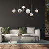 Loftowa LAMPA wisząca VAILANTE PND-31221-6B-CH Italux modernistyczna OPRAWA szklane kule ball zwis chrom