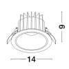Metalowy kinkiet na ściane TORVIAN LE65118 LED 20W 3000K IP67 biały