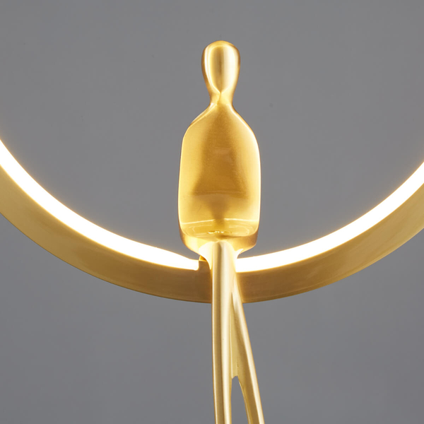 Designerska lampa wisząca Amici ST-D7774 gold 7W 3000K do salonu okrąg złota