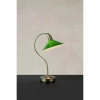Zielona lampa stołowa VELA mosiądz 108864 metalowa retro trójkątna 1xE27