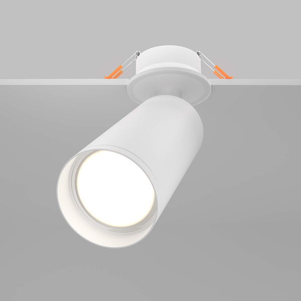 Punktowa lampa sufitowa Focus C018CL-01W z regulacją biała