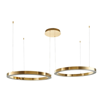 Lampa wisząca CIRCLE DN924-60+80 gold LED 72W 3000K pierścienie złote