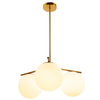 Salonowa lampa wisząca Venus ST-5026-3 BRASS Step szklane kule mosiądz