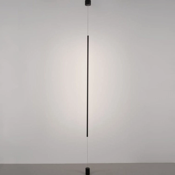 LAMPA sufitowo Podłogowa BUGA LE41360 Luces Exclusivas metalowa OPRAWA zwis LED 20W 3000K z mocowaniem do podogi czarny