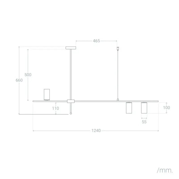 Lampa wisząca metalowa Cazzata ABR-LWL-CAZZ-B nad stół tubki do jadalni czarne