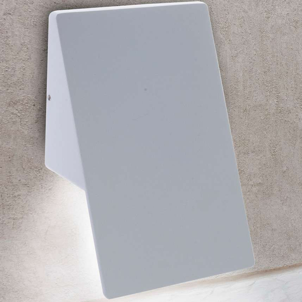 Zewnętrzna LAMPA ścienna PLAIN ML096 Milagro elewacyjna OPRAWA metalowa LED 10W 4000K outdoor IP44 biała