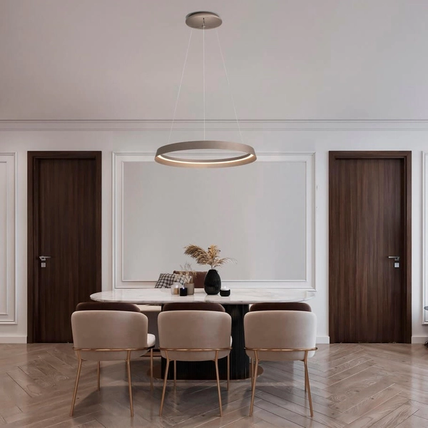 Wisząca lampa ściemnialna BATALLAS LE44784 LED 52W 3000K ring brązowy