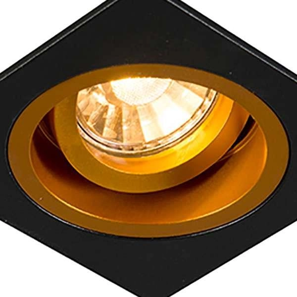 Metalowa lampa podtynkowa Chuck wpust czarny złoty