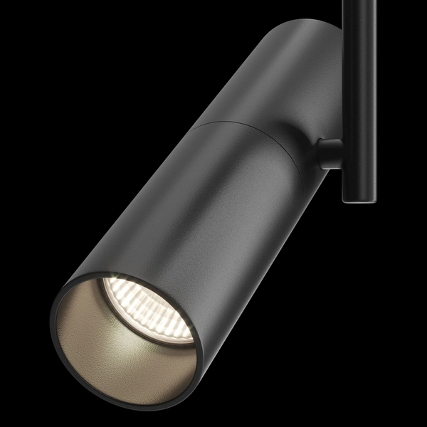 Metalowa lampa sufitowa tuba Elti C020CL-01B z regulacją czarna