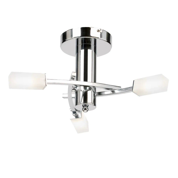 Sufitowa lampa szklana Havana 146-3CH chrom przezroczysty
