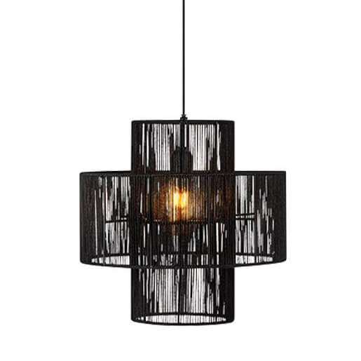 Wisząca lampa Soga 108766 Markslojd nad stół metal juta czarny