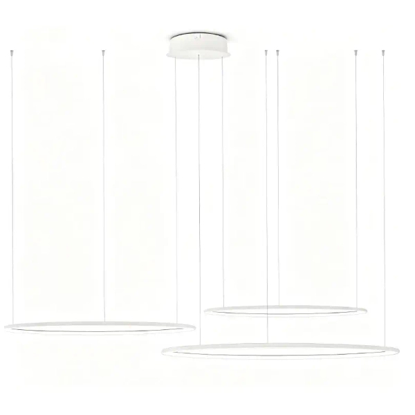 Pierścienie wisząca lampa biała LED 99W 4000K barwa neutralna potrójna SLD/000011/4000/W/L