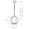 Zewnętrzna lampa wisząca Blacksmith QN-BLACKSMITH-P-OBK IP44 czarny