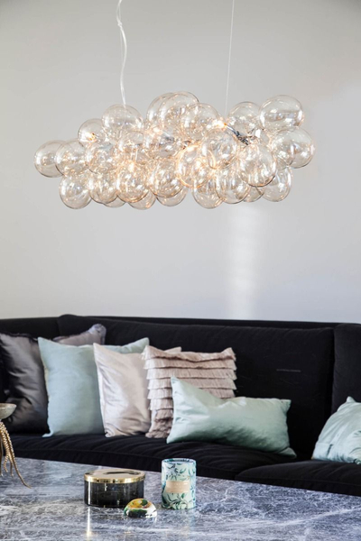 Wisząca lampa nowoczesna Gross 4200880-5503 na listwie bursztynowa