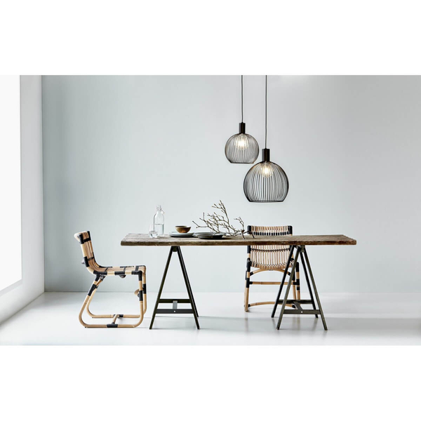 Lampa wisząca druciana kula Aver 84253003 industrialna czarny