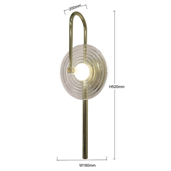 Nowoczesny kinkiet ścienny Plato LP-0301/1W TR LED 6W 3000-6000K złoty