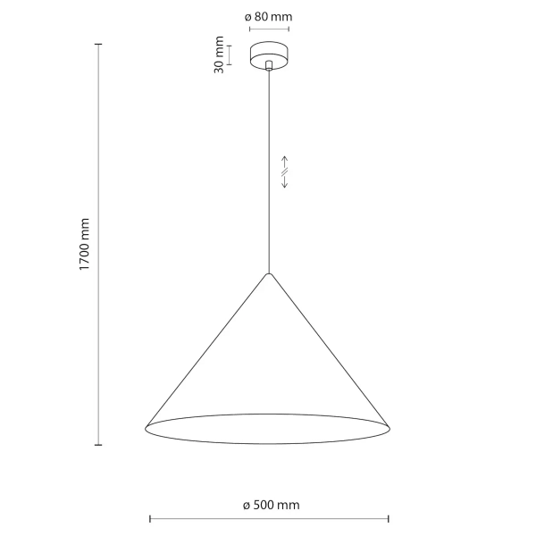 Metalowa lampa zwis CONO 10061 stożkowa nad stół beżowy