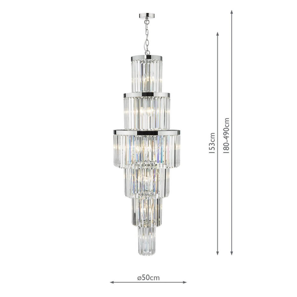 Żyrandol z kryształkami Angel ANG3308 Dar Lighting przezroczysta chrom