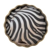 Stolik kawowy SAFARI czarny biały 5900168837843 szklany wys. 45 cm zebra
