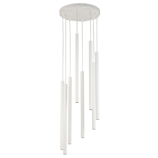 Okrągła kaskadowa lampa wisząca Sopel 33629 Sigma sople tuby biała