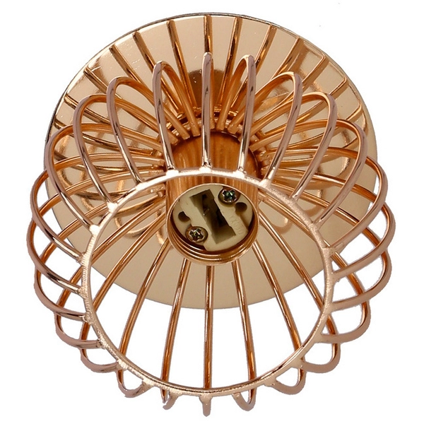 Podtynkowa lampa druciana Złoty koszyk industrialny wpust