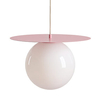 Sypialniana lampa zwisająca Loop 1125G18_L Aldex kulista różowa