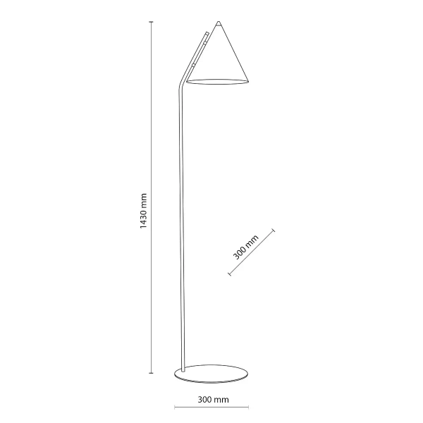 Podłogowa lampa do czytania CONO 16010 salonowa czarny