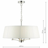 Wisząca lampa nad stół Cristin CRI042 Dar Lighting abażur nikiel écru