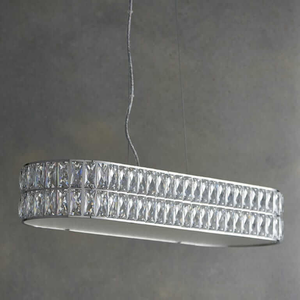 Wisząca lampa Verina 76514 Endon LED 5W 3000K kryształ przezroczysty chrom