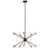 Industrialna LAMPA wisząca Jax FE-JAX10-MB Elstead FEISS metalowa OPRAWA loftowy ZWIS pająk sticks explosion mosiądz czarny