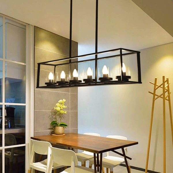 Wisząca lampa Retro ABIGALI-LWR-6XE27 Abigali świeczniki zwis czarna