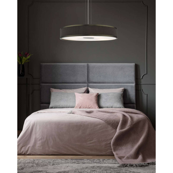 Lampa wisząca materiałowa Alvaro ALV1739 okragła brązowy