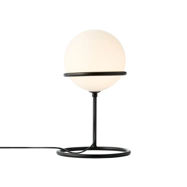 Stolikowa lampa okrągła Wilson 2412575003 biała czarna