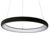 LAMPA wisząca ALESSIA 5280-840RP-BK-3 Italux metalowa OPRAWA okrągła LED 40W 3000K zwis pierścień ring czarny