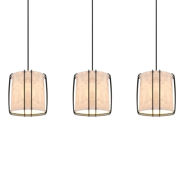 Potrójna lampa wisząca Cardine 2312443001 papier nad stół biały