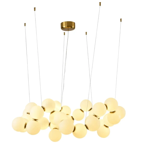 Lampa podwieszana Coralli DP0254-1000 Step LED 116W 3000K kule mosiądz biały