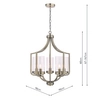 Wisząca lampa Joseph LA3713708-Q Laura Ashley świecznikowa mosiądz