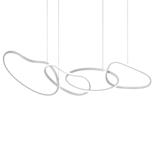 Pierścieniowa lampa wisząca Fonte PND-22412-S4-WH LED 60W 3000-6000K biała