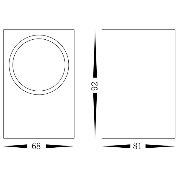 Kinkiet LAMPA elewacyjna BOKA EKO8326 Milagro kwadratowa OPRAWA ścienna kostka metalowa zewnętrzna outdoor IP44 czarna