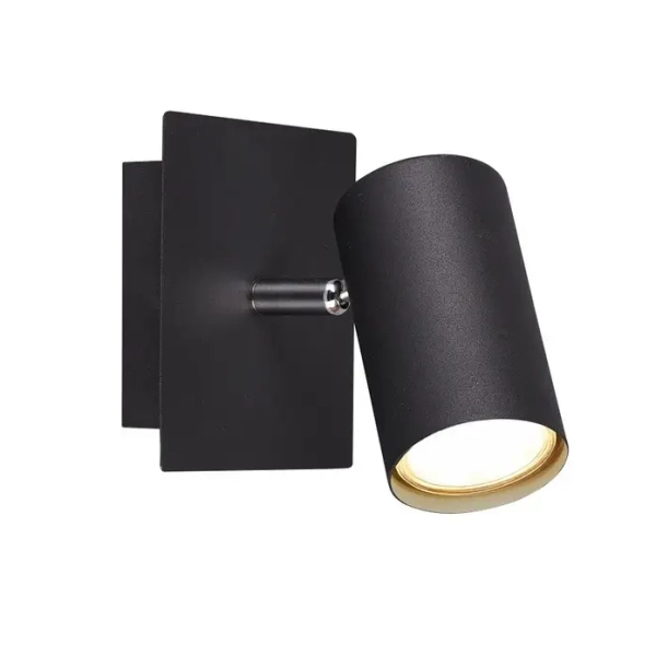 Nowoczesna lampa ścienna MARLEY 802400132 czarna tuba 1xGU10 IP20