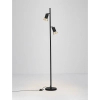 Stojąca lampa do salonu MARENZO LE45612 metalowa z wtyczką czarna złota