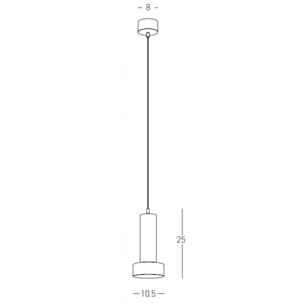 Metalowa wisząca lampa 22185 do przedpokoju cylindryczna czarny złoty